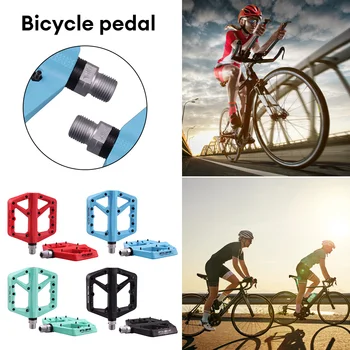 1 Чифт велосипедни педали, найлонови херметично лагери, Пътен BMX МТБ, планинско колоездене, Широка плоска платформа, ултра-леки нескользящие велосипедни детайли