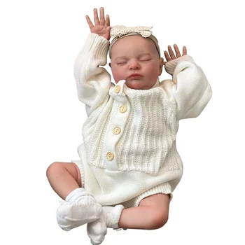 19in Reborn Baby Dolls Меко Хубавото Тяло Реалистични Кукли Reborn Baby 3D Кожата на Новороденото Кукли Видими Вени Подарък за деца