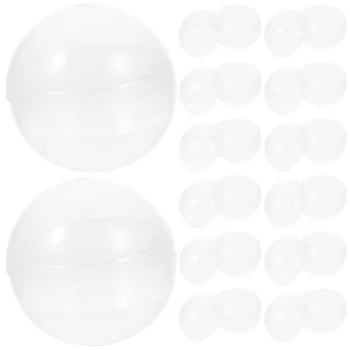 20 бр. играчки топки за настолен съхранение, Прозрачна пластмасова обвивка, малки машини