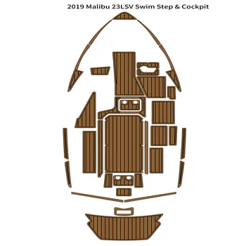 2019 Malibu 23 LSV Платформа За Плуване Кокпит Подложка За Лодки EVA Пяна на Палубата От Тиково Дърво Подложка За Пода в Основата Самоклеящийся SeaDek Gatorstep Стил