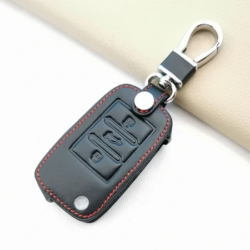 3 Бутона Мек Кожен калъф за ключове с дистанционно управление за Roewe RX5 2017 Г. Съобщение За MG ZS Auto Key Shell Аксесоари Ключодържател