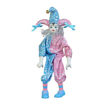 38 см Порцеланова триъгълна кукла, забавна фигурка кукли-Арлекина за декорация на дома