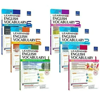 6 книги / Набор от нови издания Сингапур речник Английски SAP Изучаване речник Домашна работа по лексика за 1-6 клас