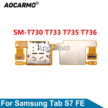Aocarmo За Samsung Galaxy Tab S7 FE 5G и 4G T733 T735 T730 T736B четец на Sim карти на Притежателя Гъвкав Кабел, резервни Части За Ремонт на