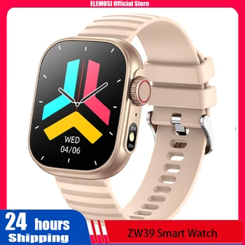 Elemosi ZW39 Умен Часовник Bluetooth 5.1 Водоустойчива IP67 300 ма Bluetooth Покана Health Tracker Спортни Смарт часовници За Ios И Android