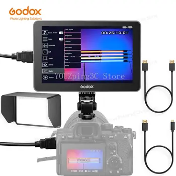 Godox GM7S 4k, HDMI 7-инчов Ультраяркий Огледален Монитор Фотоапарат 3D LUT Сензорен екран IPS FHD 1920x1080 Видео в Реално Време