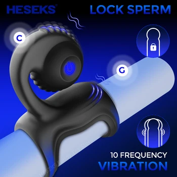 HESEKS 10 Честотен вибратор за пениса с охлюв, който Увеличава Еякулацията, Стимулатор на клитора, секс-играчки за двойки