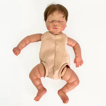 NPK 19-инчов комплект за новородено куклен театър-реборнов Baby Quinlyn, реалистична Мека на допир, вече боядисана незаконченная кукла с коса от корените на ръцете