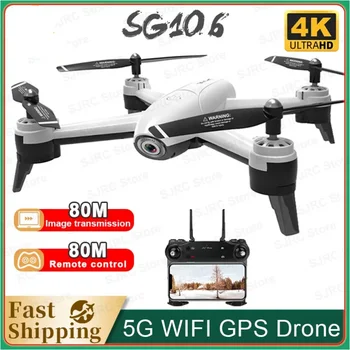 SG106 WiFi FPV Радиоуправляеми безпилотни самолети, с Оптично поток 4K Камера 1080P HD, двойна въздушна фотография в реално време, Широкоъгълен Квадрокоптер, Самолет-Дрон