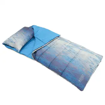 ing. Ультрамягкий, удобен 40-градусова син правоъгълен спален чувал за активна почивка, къмпинг, туризъм и пътуване - 35 