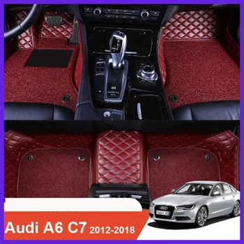 Автомобилен тампон за Audi A6 2012-2018 C7, аксесоари за интериорен дизайн, здрав Дебел килим, адаптивни за лявото и дясното с