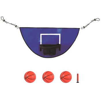 Баскетболна стойка от PVC С мини-баскетбол, лесна за инсталиране, баскетбол обръч, Батут за безопасно гмуркане