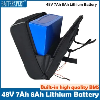 Батерия за скутер 48V 7Ah 8Ah Литиево-йонна батерия На по-голямо разстояние 15A BMS за 750 W 500 W Мотороллера + 3A Зарядно + чанта
