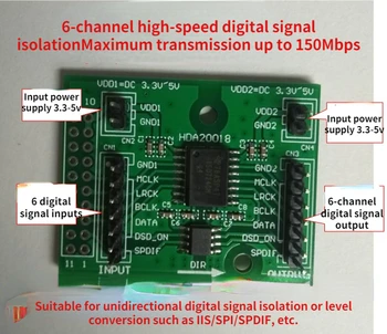 Високоскоростен изолация на цифров сигнал, IIS/I2S/SPI/Италия, изолация на сигнала е цифров интерфейс Amanero