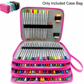 Водоустойчив пеналы, цветен молив случай, държач, Преносима чанта за моливи от изкуствена кожа с Голям Капацитет за студентски подаръци