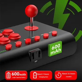 Всички бутони Аркаден Джойстик в стил Hitbox, Безжичен гейм контролер Fight Стик За PS4/PS3/PC, Поддръжка на Sanwa OBSF-24 30 Type-c