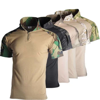 Градинска тактическа риза, военна риза, дишащи тениски, Сафари, боен армейски камуфлаж, Лов, Мъжки тениски за къмпинг, туризъм