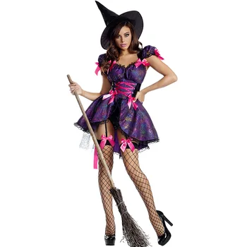 Женски костюм за Хелоуин Ведьмак, Паяжини, Костюм на Вещица, Женски костюми за Хелоуин