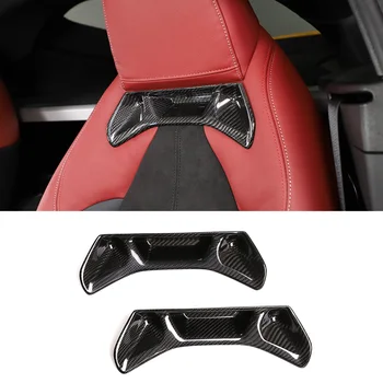 За Toyota GR Supra A90 2019-2022, Декоративни панел за облегалката на столчето за кола от този въглеродни влакна, Стикер на Капака, Аксесоари за интериор на автомобила