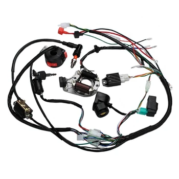 За мотоциклет, ATV Quad Pit Bike 50 70 90 110 125Cc Теглене на кабели, Пълен Комплект електротехници Теглене на кабели CDI Детайли на СТАТОРА
