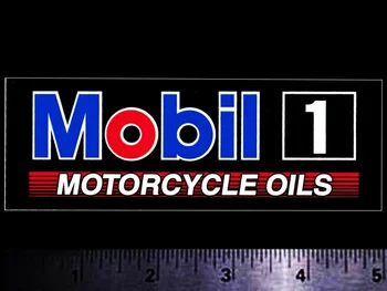 За мотоциклетни масла x2 MOBIL 1 - Оригинален реколта състезателна стикер на 1980-те, 90-те години