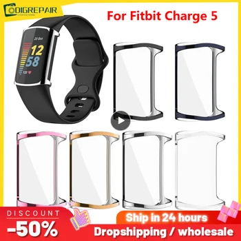 Защитен Калъф за часа Fitbit Charge 5 Ultra Slim От Мека TPU, Защитен Калъф За часа, Мек Силиконов Ремък За Fitbit Charge 5