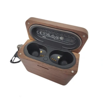 Защитен калъф за слушалки, съвместими с BowersWilkins PI7S2, устойчив на удари корпус, защита от прах, дървена втулка