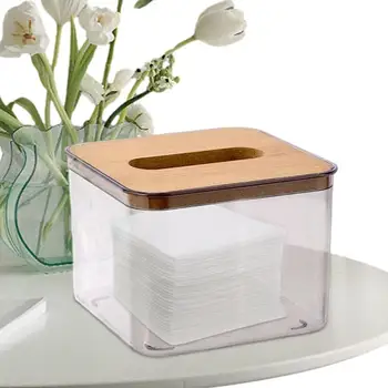Квадратен държач за кърпички, домашна прозрачна кутия за салфетки, Висококачествена Тоалетна хартия, държач за баня, ресторант, кухня и
