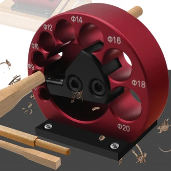 Комплект оборудване за производство на вещества Квадратен дървен блок за обточки кръгла помощен инструмент Твердосплавное нож с 8 дупки за обточки диаметър Тренировка Фрезерное