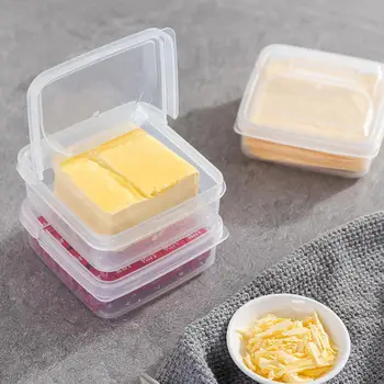 Кутия за съхранение на сирене, фланец хладилник, Съдове за съхраняване на масла, отварящи се на 90 градуса, идеални за зелен лук и джинджифил