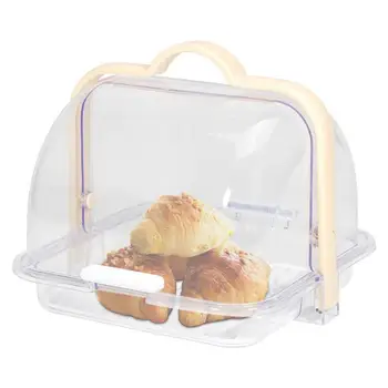 Кутия за съхранение на хляб Прозрачен Контейнер за съхранение на хляб С дръжка За плотове