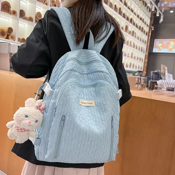 Мека Училищна чанта За студенти от Колеж, Сгъваем Дизайн, Раници за японски момичета, Големи Раници за младежта средно училище