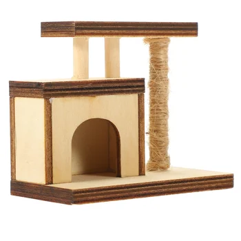 Модел на мебел Декор е Дребна котка, Взбирающаяся на дърво, Орнаменти, Кули, Аксесоари За Дома от дърво, Дървени Бижута Имитация