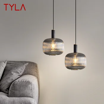 Модерен Месинг окачен лампа TYLA LED Nordic Simply Creative Стъклена Кристален Полилей Лампа За Дома Спалня Бар
