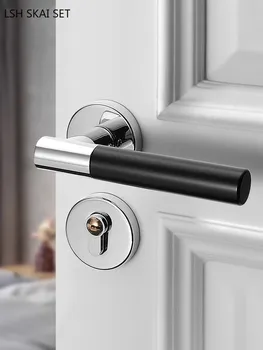 Модерни брави за сигурност от с сплав, Врата копчето за спалня, набор от засовов, Вътрешна обков, аксесоари за Врати дръжка с ключалка и ключ