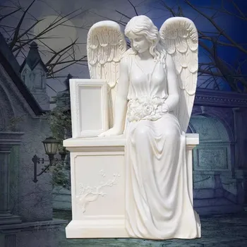 Мрамор ангел Европейската Надгробная печка Статуята на Ангела Кладбищенская Скулптура Църква Резба Ангел