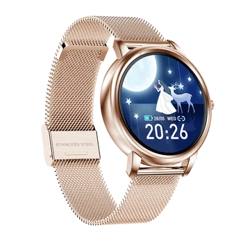 Най-новите смарт часовници Момиче Mk20 с Потребителски циферблат 1,09 Инча, дамски часовник, гривна, Сърдечен ритъм, кръвно налягане, Умни часовници
