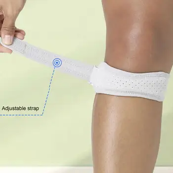 Наколенник-стабилизатор на капачката на коляното, регулируеми коленете, за облекчаване на болката, дишаща подкрепа с крепежной лента от пот