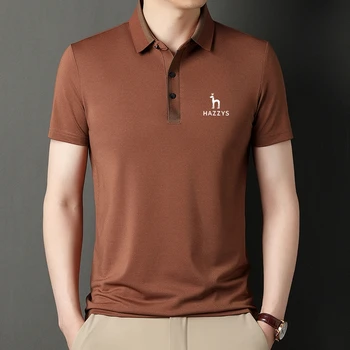 Нова дизайнерска марка с високо качество, летни мъжки ризи поло с къс ръкав и отложным яка, ежедневни блузи, модни дрехи за мъже