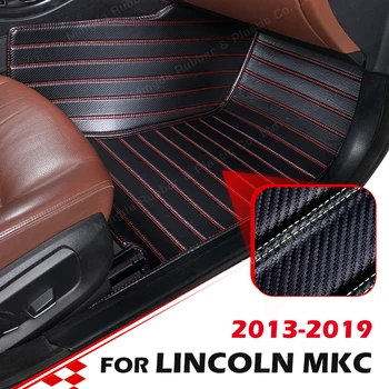Постелки, изработени от въглеродни влакна по поръчка за Lincoln MKC 2013-2019, 14, 15, 16, 17, 18 Фута, Carpeted floor, автомобилни Аксесоари за интериора