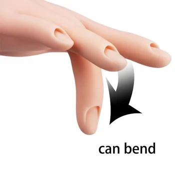 Регулируема множество тренировочная ръка, Подвижни Гъвкави тренировка по чл нокти, лепило не е необходимо, износостойкая фалшива ръка