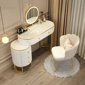 Скандинавски Дизайн Скринове, Домашни тоалетки, лесен Луксозен шкаф за съхранение на козметика, вградена минималистичная модерни мебели за спалня