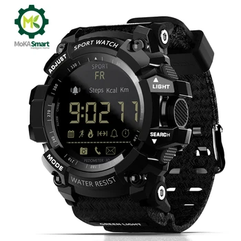 Смарт часовници MOKA, мъжки спортни часовници на открито, крачкомер, за напомняне, за да се обадите, аларма, дистанционно помещение, IP67, водоустойчива смарт часовници за ios и Android