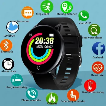Смарт часовници Гривна Спортни часовници Цветен екран Крачкомер сърдечната Честота Кръвно налягане Bluetooth Smart-часовници за мъже и жени Reloj