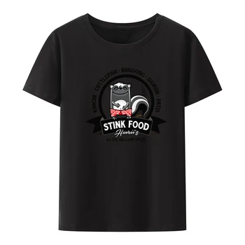 Тениска С мръсен ХРАНА От МЕСТЕН МАГАЗИН за хранителни стоки с графичен принтом, Забавни тениски с къс ръкав за Почивка, Свободни Тениски в стил Camisetas Топ с принтом