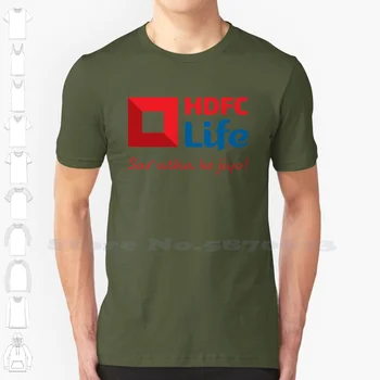 Тениска с Логото на Hdfc Life Ежедневни Градинска Дрехи с Графичен Дизайн от 100% Памук