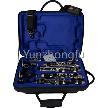 Тубовый кларинет в две опаковки, Кутия за музикални инструменти, Двухтрубный Черен комплект духови инструменти Pb307d