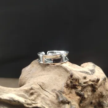 Търговия на едро продажба на нови стоки, двойка пръстени 925 проба, модерен пръстен от сребро, Лесно Луксозно Малко дизайнерско Практично пръстен, Годежен пръстен