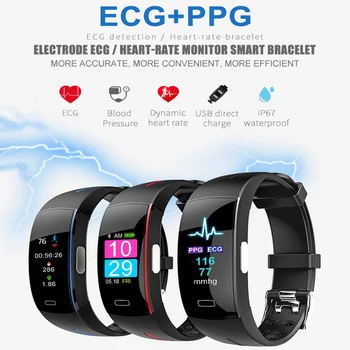 Умен Гривна P3A ECG ТОЧКИ, Часовници за наблюдение на сърдечната честота, кръвното налягане, измерване на температурата на тялото, Умни часовници За Мъже И Жени