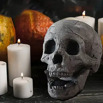 Хелоуин Ужасяващо Череп Огненият Яма Керамични Почвата Скелет Страшно Украса На Ужасите Атмосферата На Дома-Призрак
